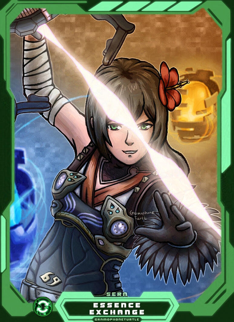 Softer style, Simple BG + Border - Sera (My Xenoblade X OC)