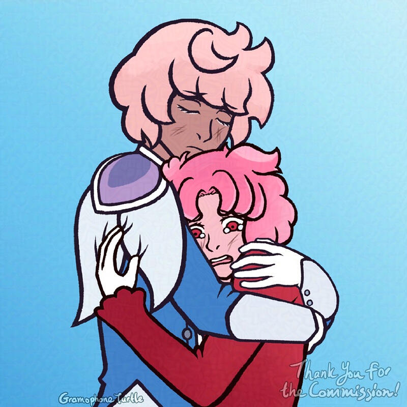 Half Body, slight gradients on hair and some clothing - Taii and Flower (WonderLab) [Comm]