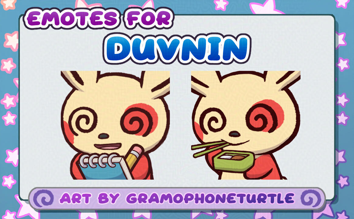 2 Spinda Emotes for Duvnin on Twitch